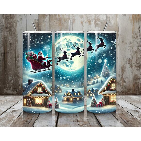 None Other - Santa Sleigh Tumbler 20 oz